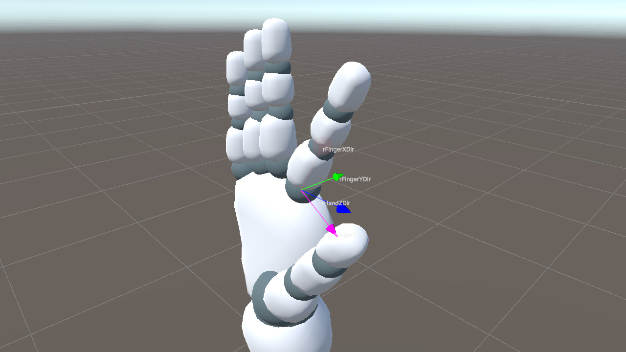 Final bone X axis aligned with rFingerXDir