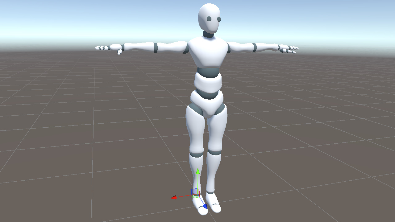 Right foot along local Z axis