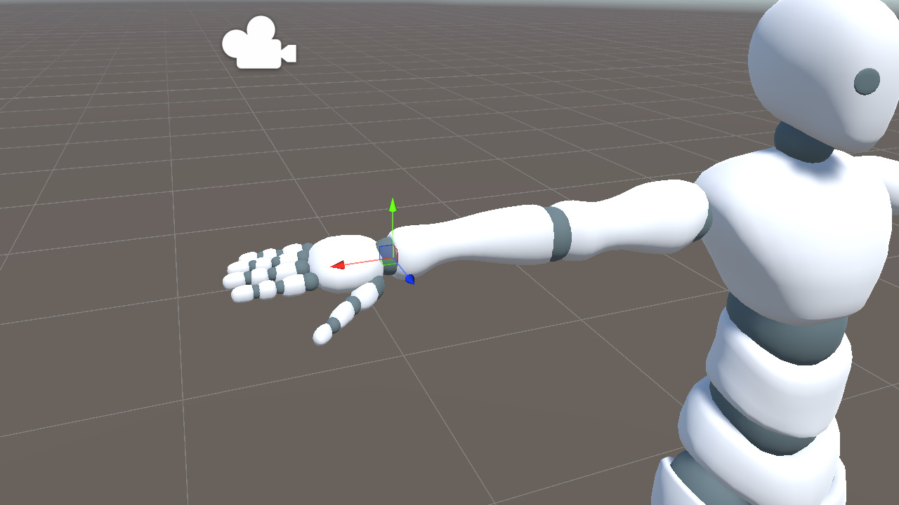 Right palm along local X axis