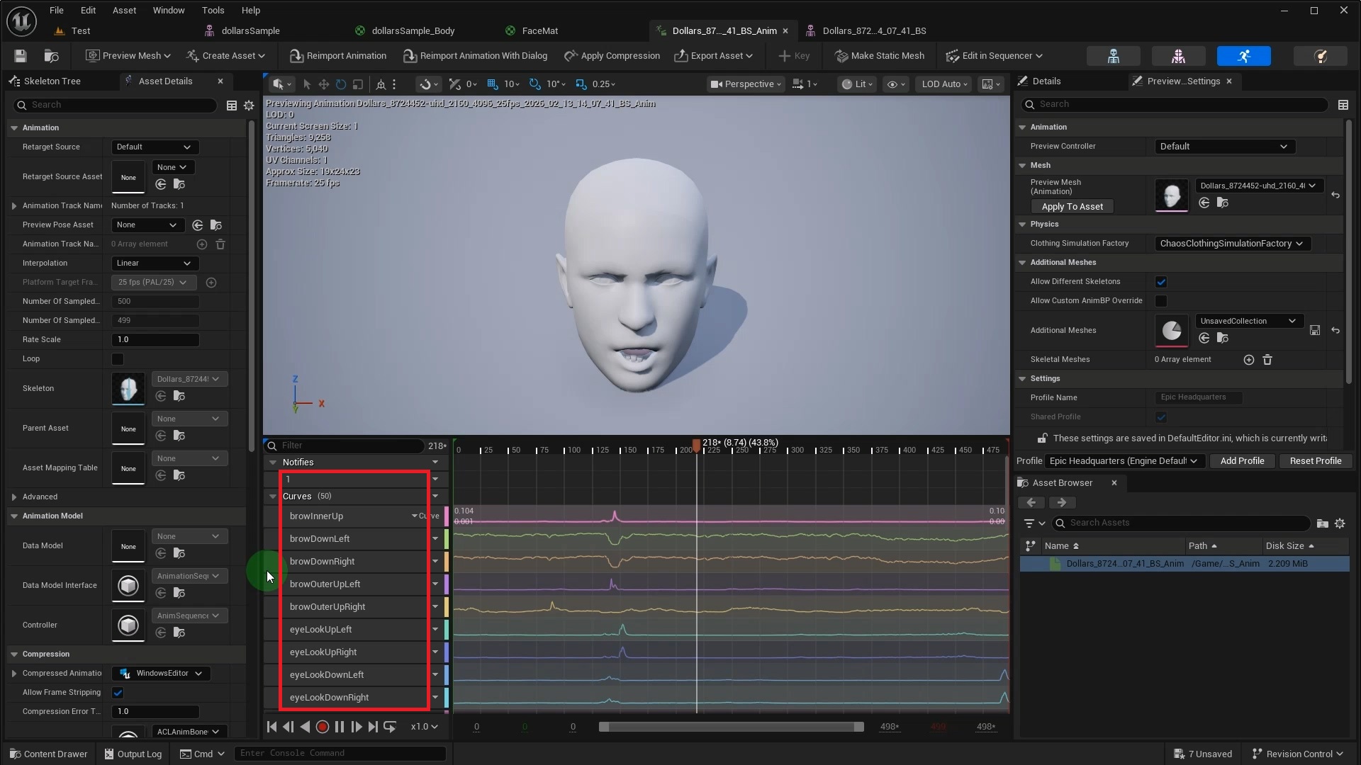 ARKit animation Curve data