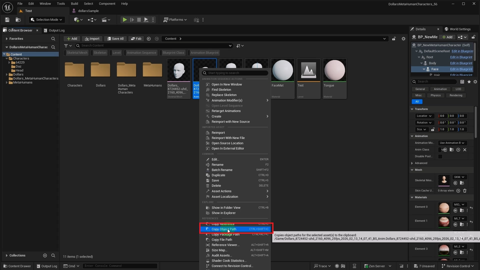 Copying the animation sequence Object Path